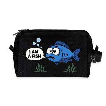 Costume de poisson bleu Carnaval des animaux marins Carnaval - Trousse de toilette en tissu recyclé - noir - Devant