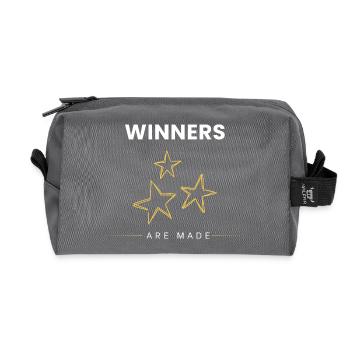 Les gagnants sont réduits à une citation motivationnelle minimale - Trousse de toilette en tissu recyclé - anthracite - Devant
