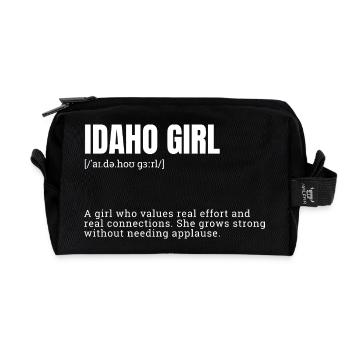 Idaho Girl Stärke-Statement - Recycelte Kulturtasche - Schwarz - Vorne