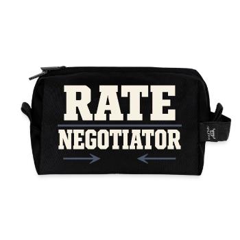 Mortgage Brokers, Loan Officers, - Recycled Toiletry Zip Bag - black - Front