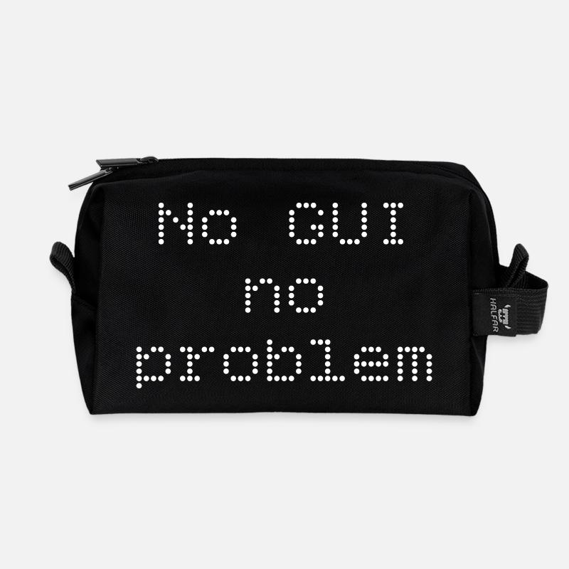 No GUI no problem - Recycelte Kulturtasche - Schwarz