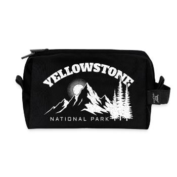 Yellowstone National Park Hiking - Recycled Toiletry Zip Bag - black - Front