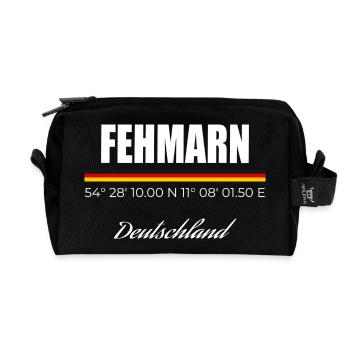 Fehmarn - Recycelte Kulturtasche - Schwarz - Vorne