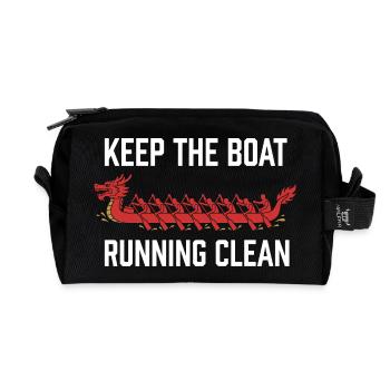 Dragon Boat Club Paddler Team Drachenboot Geschenk - Recycelte Kulturtasche - Schwarz - Vorne