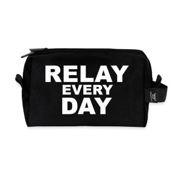 Relay Every Day – Faute de frappe en gras - Trousse de toilette en tissu recyclé - noir - Devant