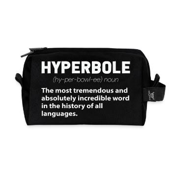 Übertreibung, lustige Definition: Englischlehrer, Autor. - Recycelte Kulturtasche - Schwarz - Vorne