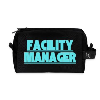 Facility Manager In-house technician Caretaker - Recycled Toiletry Zip Bag - black - Front