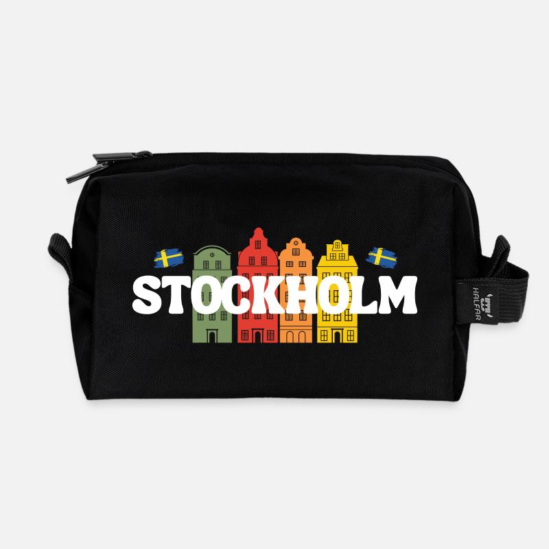 Stockholm - Recycelte Kulturtasche - Schwarz