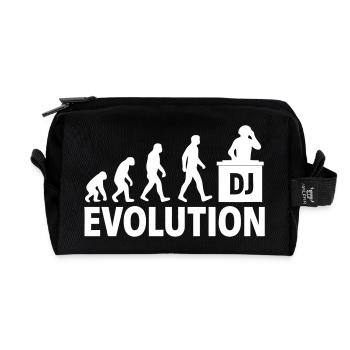 DJ Evolution Music Lover Design - Recycled Toiletry Zip Bag - black - Front