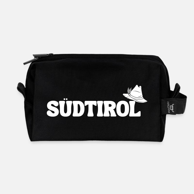 Südtirol - Recycelte Kulturtasche - Schwarz