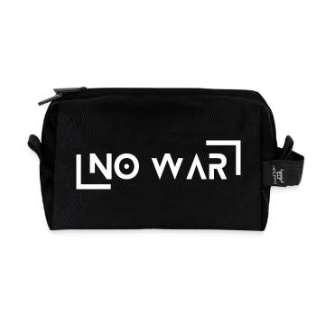 No War - Recycled Toiletry Zip Bag - black - Front