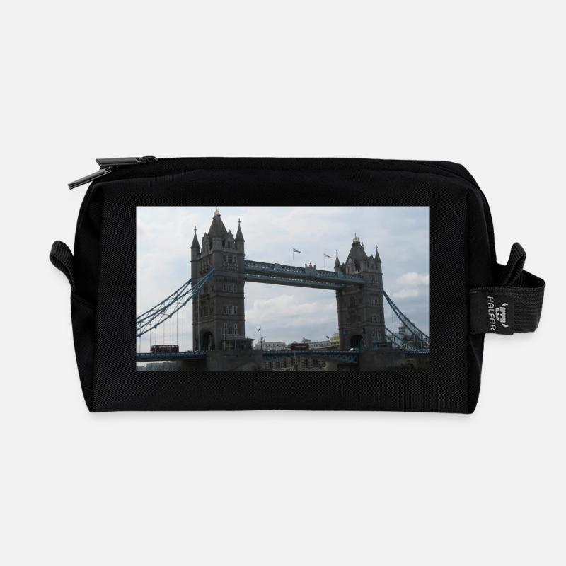 Tower Brücke London - Recycelte Kulturtasche - Schwarz