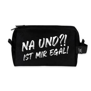 Na und Ist mir egal - Recycelte Kulturtasche - Schwarz - Vorne