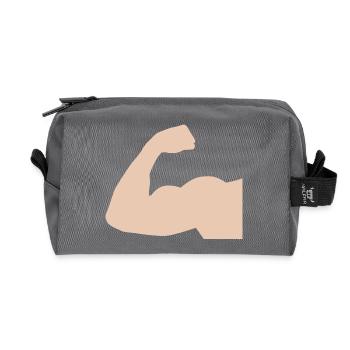 Arm 1 - Recycled Toiletry Zip Bag - anthracite - Front