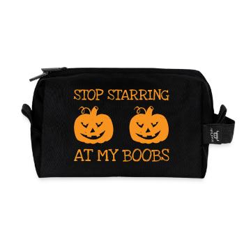 Scary Halloween Costume Shirt Stop Starring Boobs - Recycelte Kulturtasche - Schwarz - Vorne