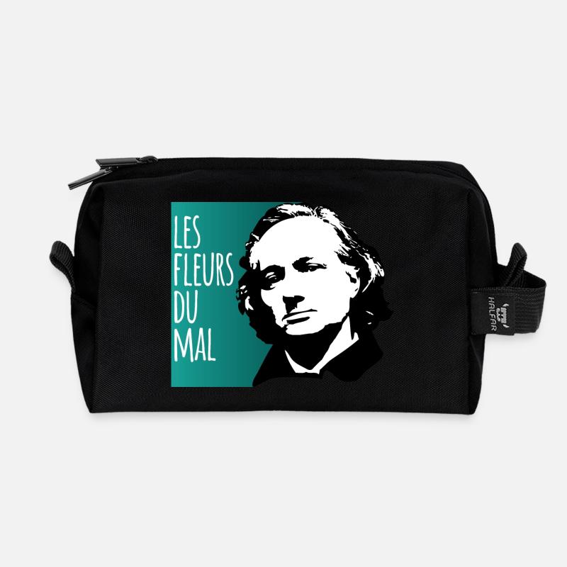 Les fleurs - Recycled Toiletry Zip Bag - black