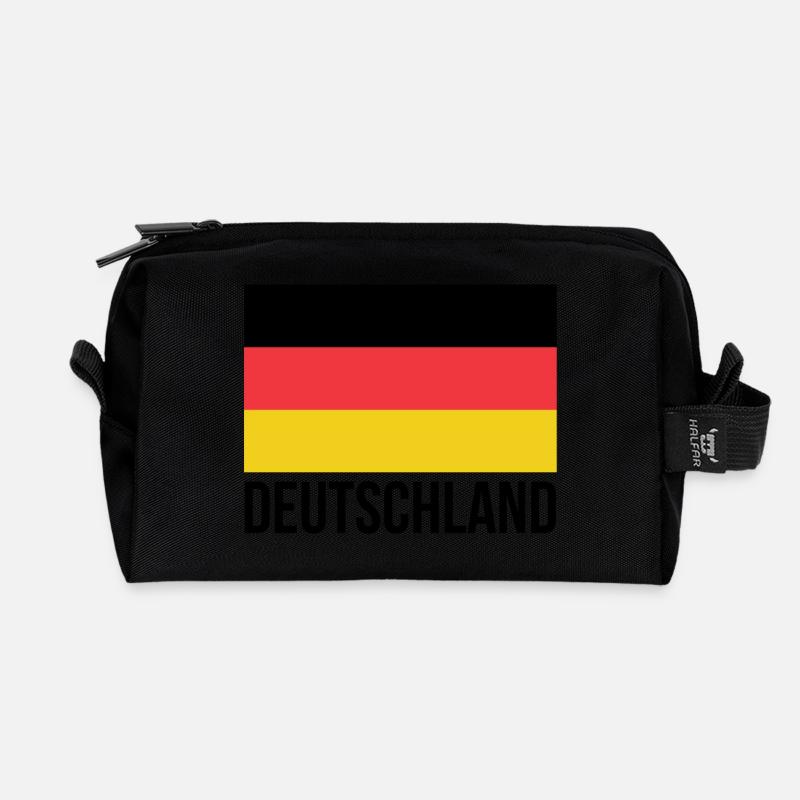 Deutschland - Recycelte Kulturtasche - Schwarz