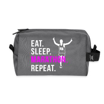 marathon - Recycled Toiletry Zip Bag - anthracite - Front