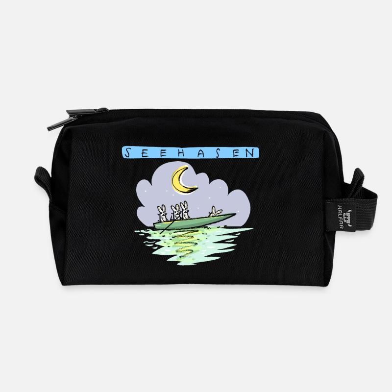 SEEHASEN - Recycelte Kulturtasche - Schwarz