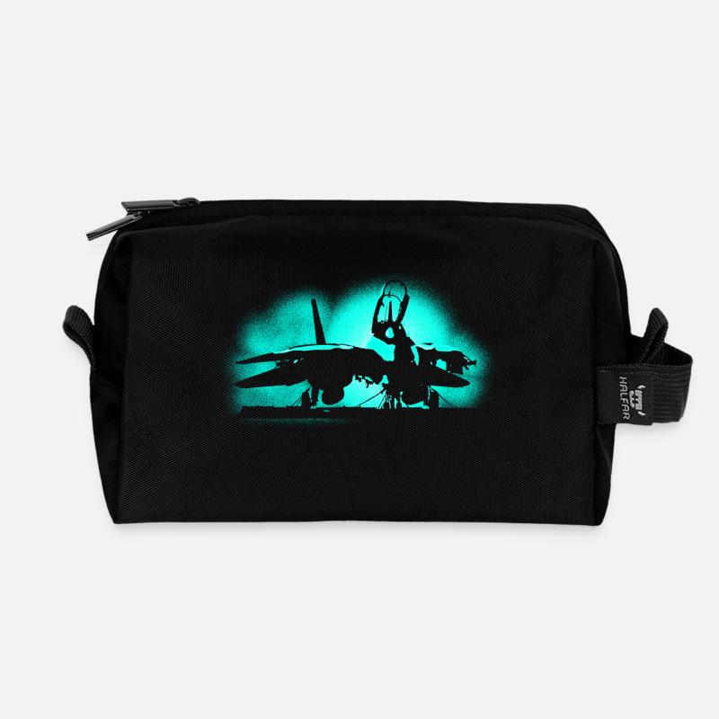 Jet Tomcat - Recycelte Kulturtasche - Schwarz