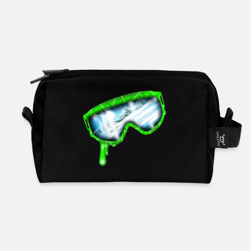 Skibrille - Recycelte Kulturtasche - Schwarz