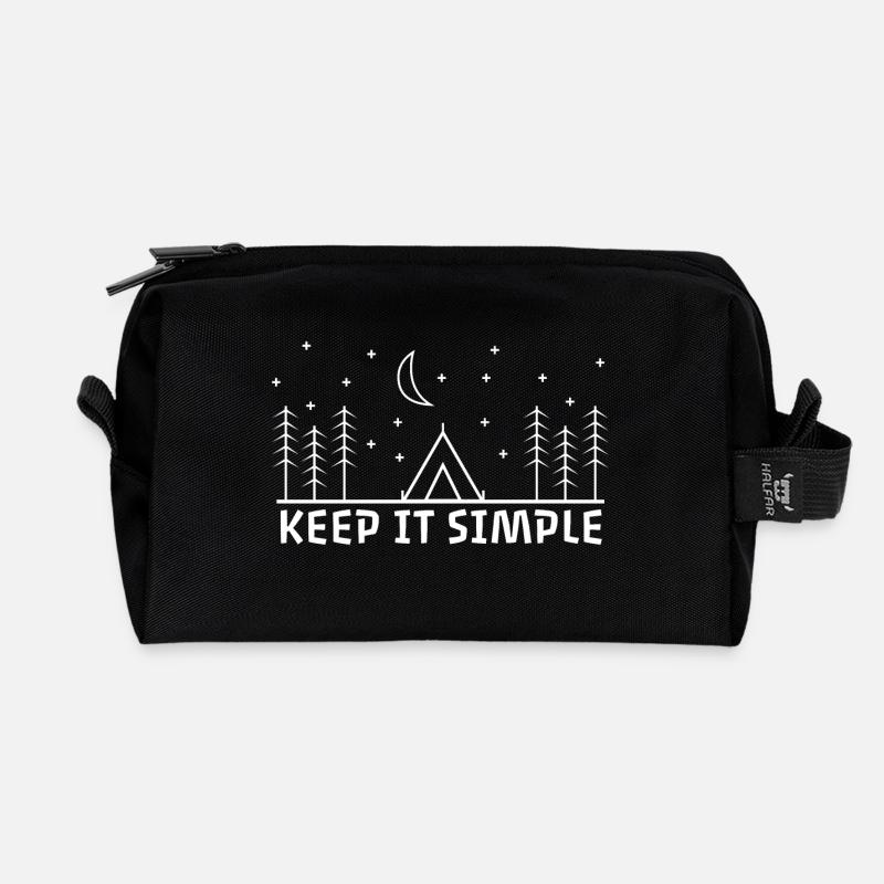 Keep It Simple - Recycelte Kulturtasche - Schwarz