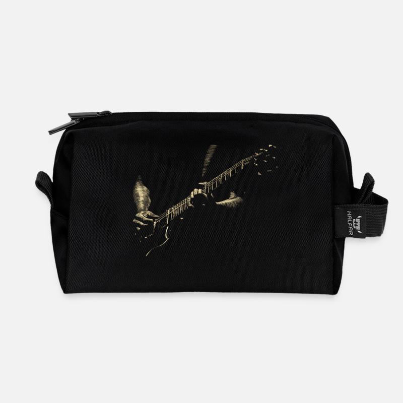 gitarre - Recycelte Kulturtasche - Schwarz