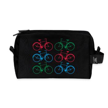 bikes - Recycelte Kulturtasche - Schwarz - Vorne