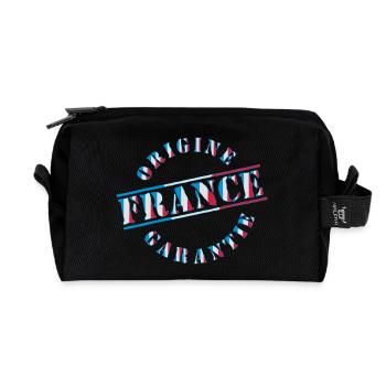 France Français Française French Frankreich - Recycled Toiletry Zip Bag - black - Front