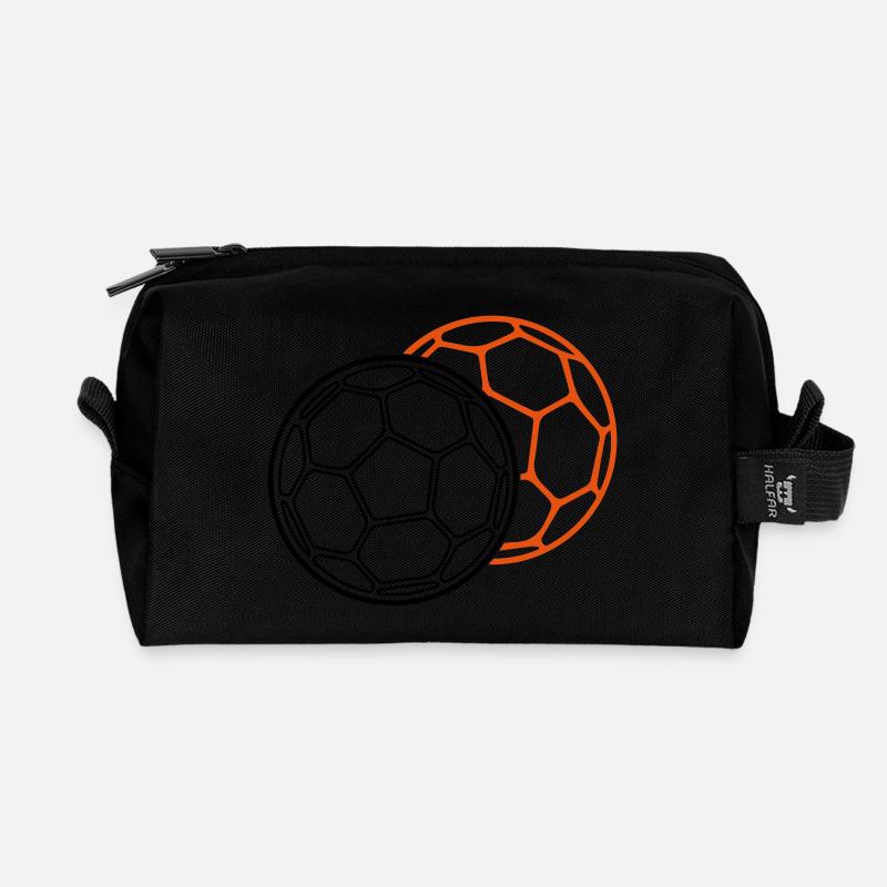 handball bälle - Recycelte Kulturtasche - Schwarz