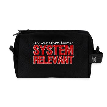 Systemrelevant Beruf Virus Pandemie Spruch Arbeit - Recycelte Kulturtasche - Schwarz - Vorne