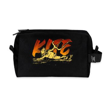 KITE Surfen Kitesurfen Kiten Kitesurfing - Recycelte Kulturtasche - Schwarz - Vorne