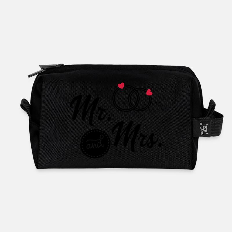 Hochzeit - Recycelte Kulturtasche - Schwarz