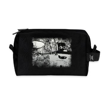 Simson Swallow KR51 - Recycled Toiletry Zip Bag - black - Front