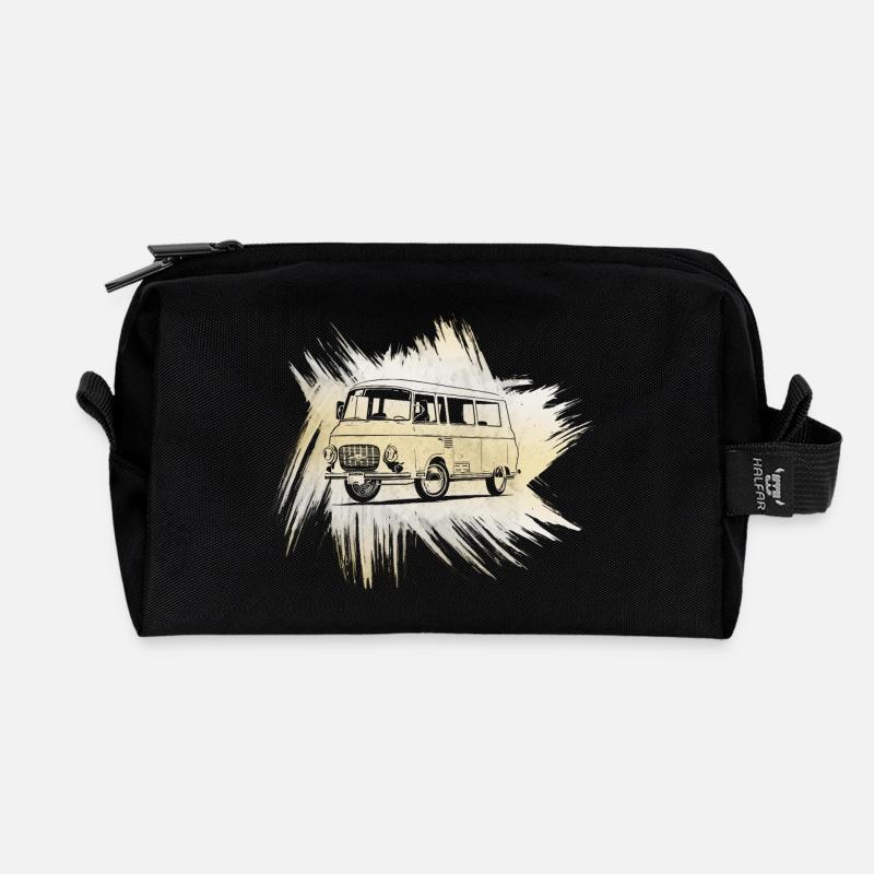 B1000 Grunge Look - Recycelte Kulturtasche - Schwarz