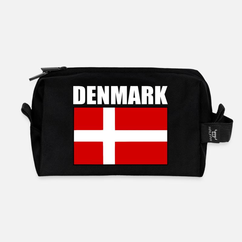 Dänemark - Recycelte Kulturtasche - Schwarz