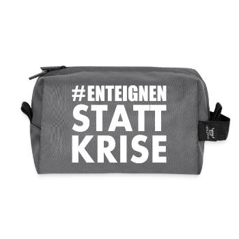 Enteignen statt krise - Recycelte Kulturtasche - Anthrazit - Vorne
