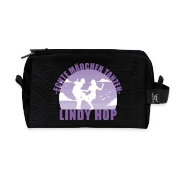 Echte Mädchen tanzen Lindy Hop Geschenk - Recycelte Kulturtasche - Schwarz - Vorne