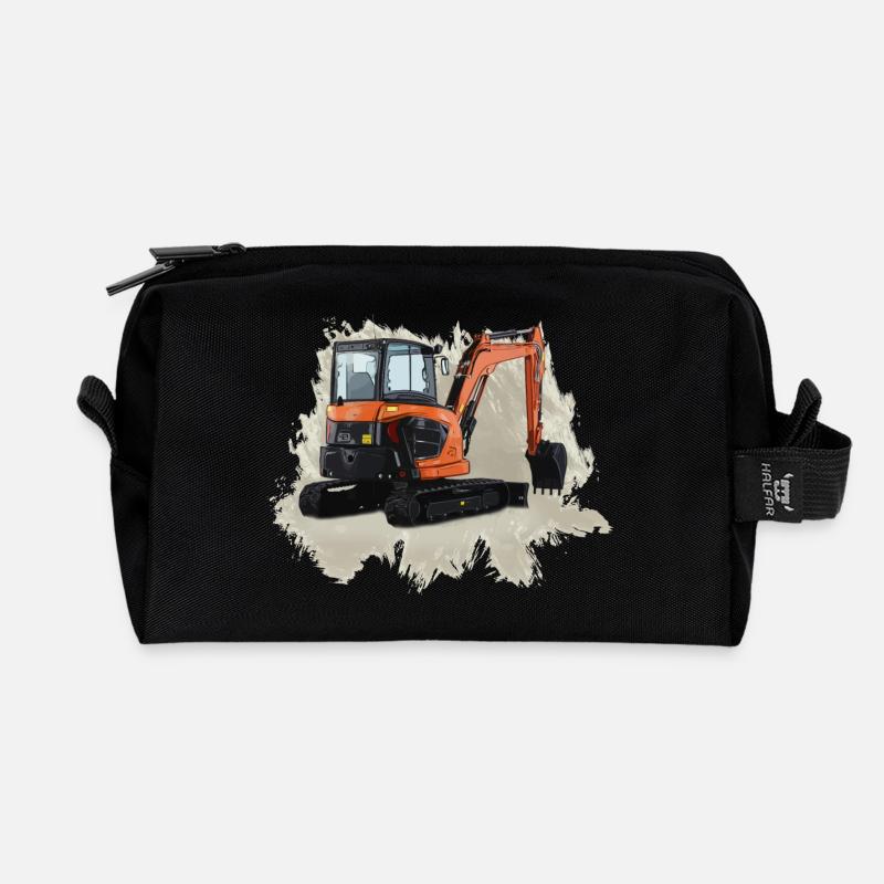 Minibagger - Recycelte Kulturtasche - Schwarz
