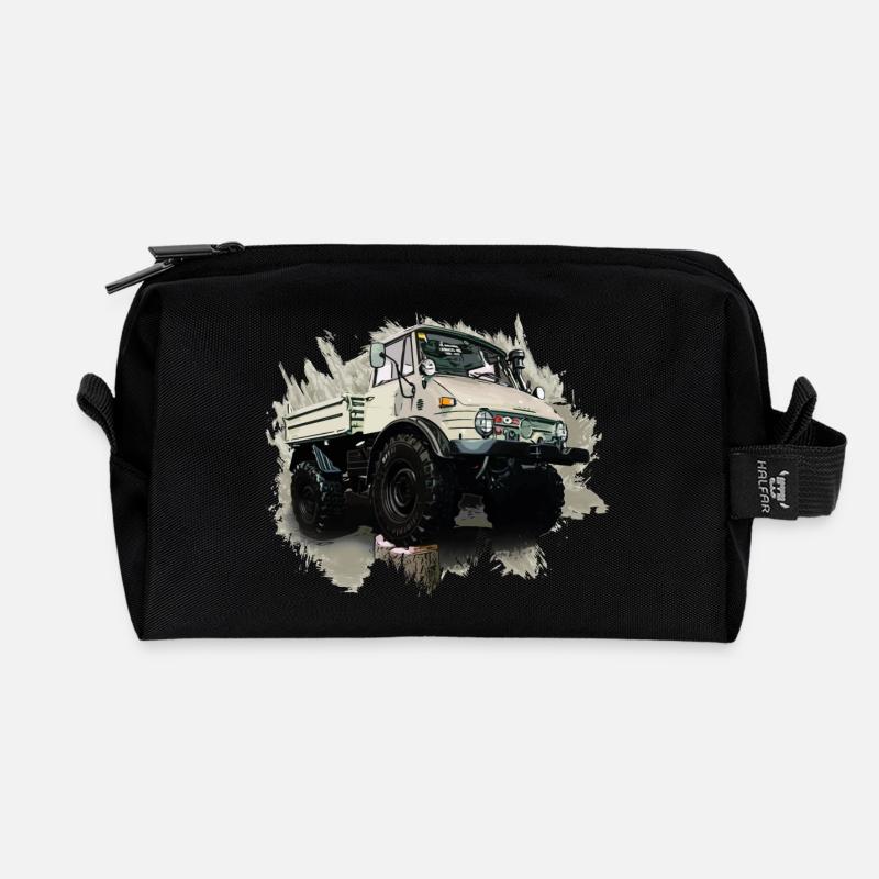 Unimog Oldi - Recycelte Kulturtasche - Schwarz