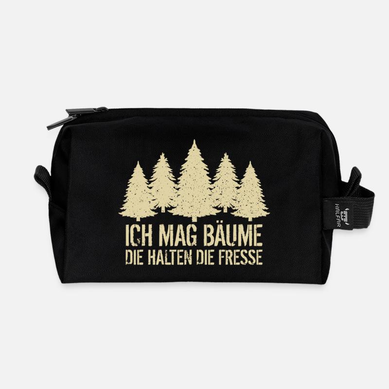 Wandern - Recycelte Kulturtasche - Schwarz