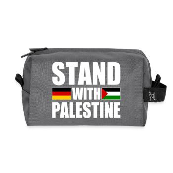Stand with palestine - Recycelte Kulturtasche - Anthrazit - Vorne