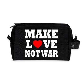 Make love not war - Recycelte Kulturtasche - Schwarz - Vorne