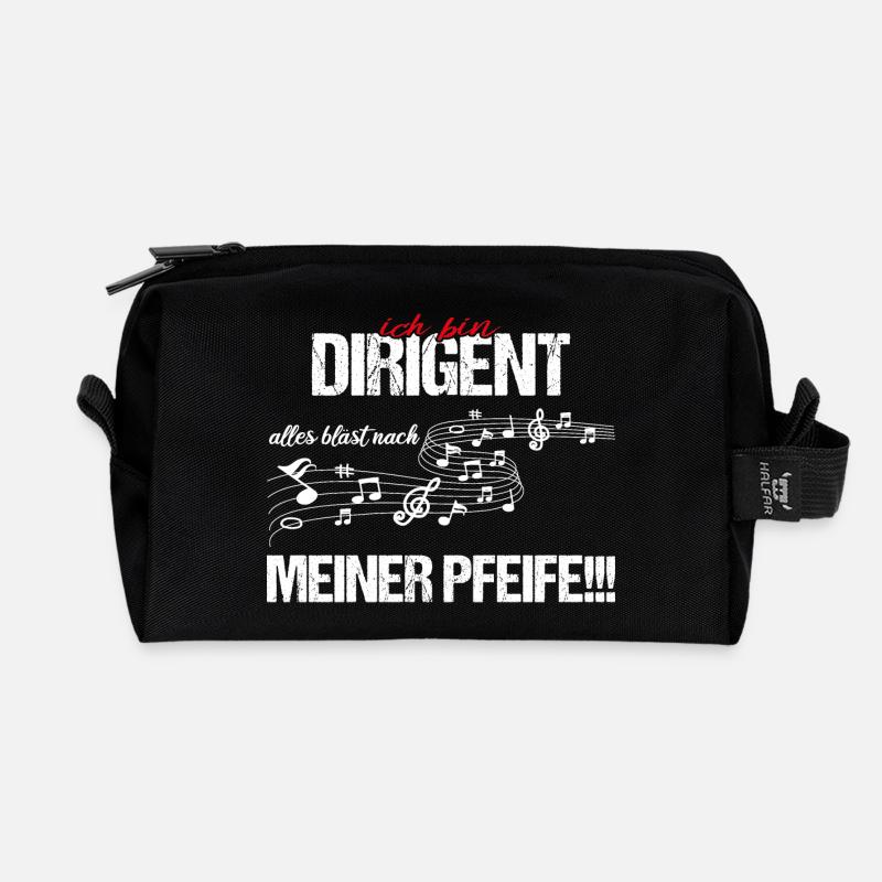 Ich bin Dirigent - Recycelte Kulturtasche - Schwarz