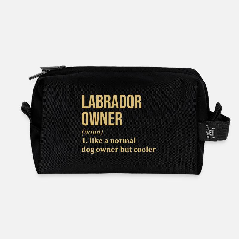 Labrador - Recycelte Kulturtasche - Schwarz