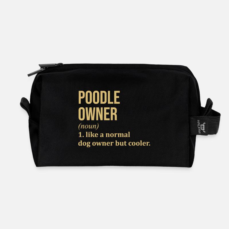Poodle - Recycled Toiletry Zip Bag - black
