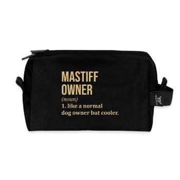 Dogge - Recycelte Kulturtasche - Schwarz - Vorne
