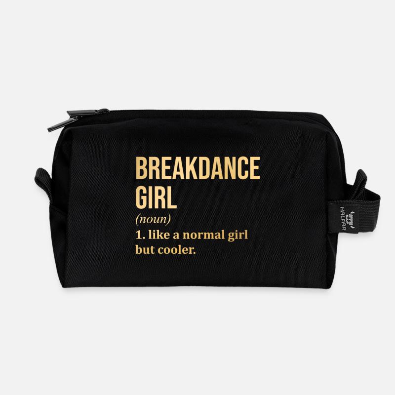 Breakdance - Trousse de toilette en tissu recyclé - noir