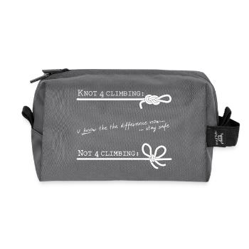 K-not 4 climbing - purewhite - DIGITAL - Recycelte Kulturtasche - Anthrazit - Vorne