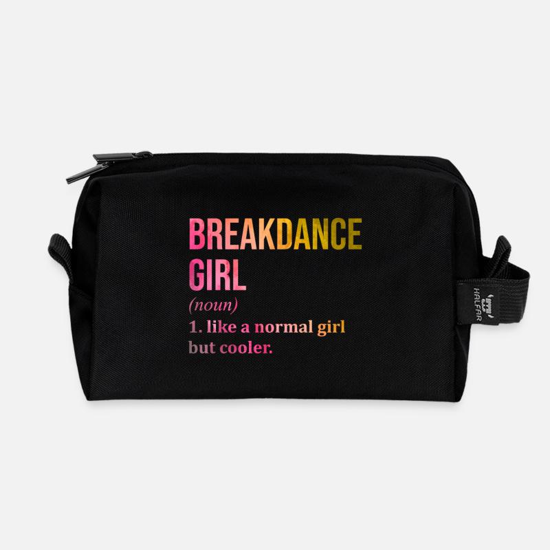 Danse break - Trousse de toilette en tissu recyclé - noir